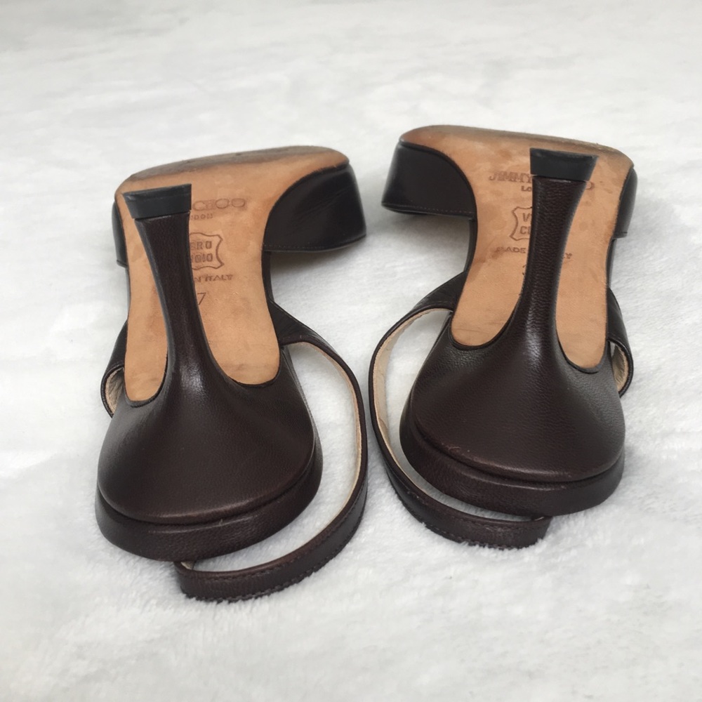 ❌SOLD❌ Jimmy Choo Brown slingback heels - Picture 3 of 8
